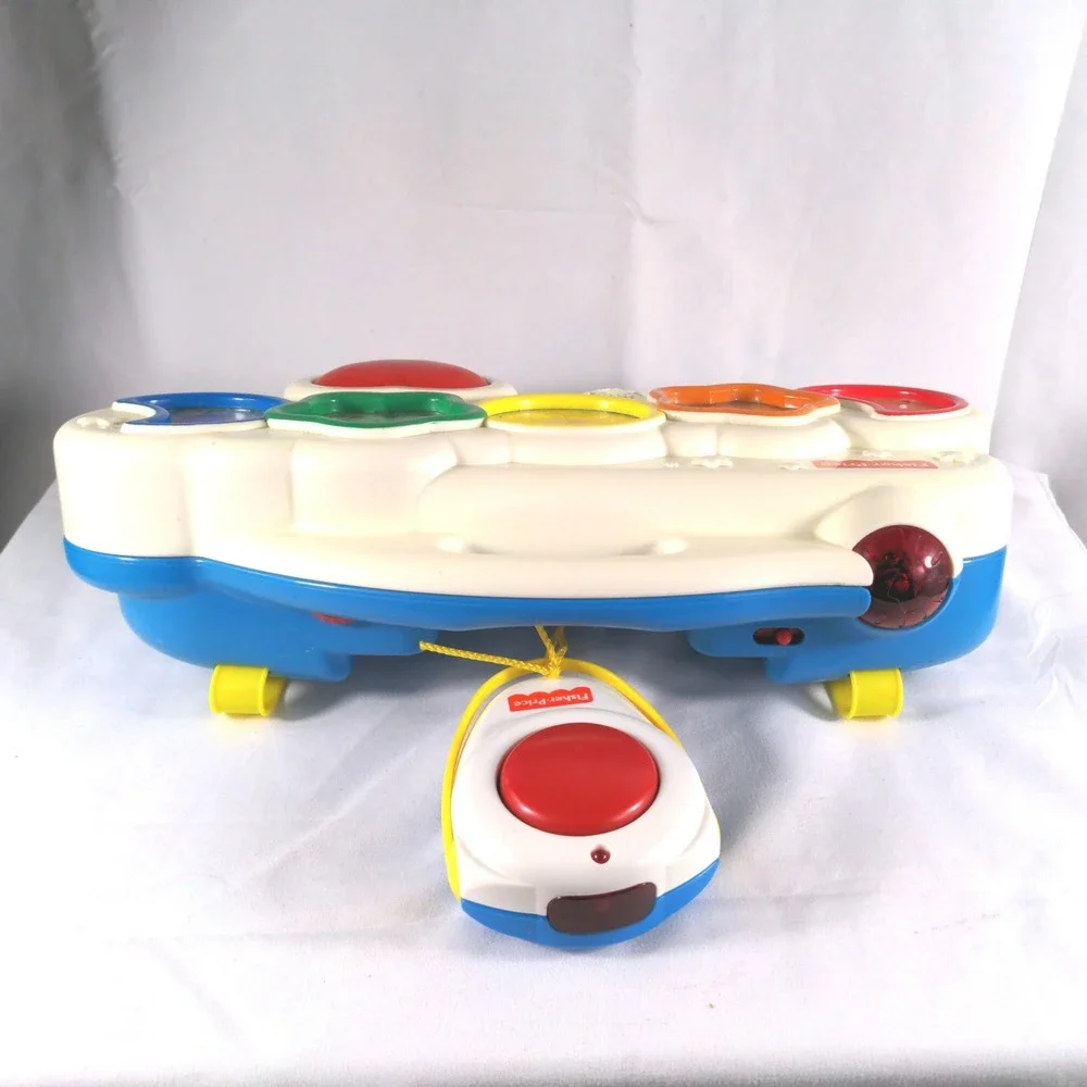 Vintage 1994 Fisher Price Crib Activity Toy Light Up Musical Animals Rare 90s